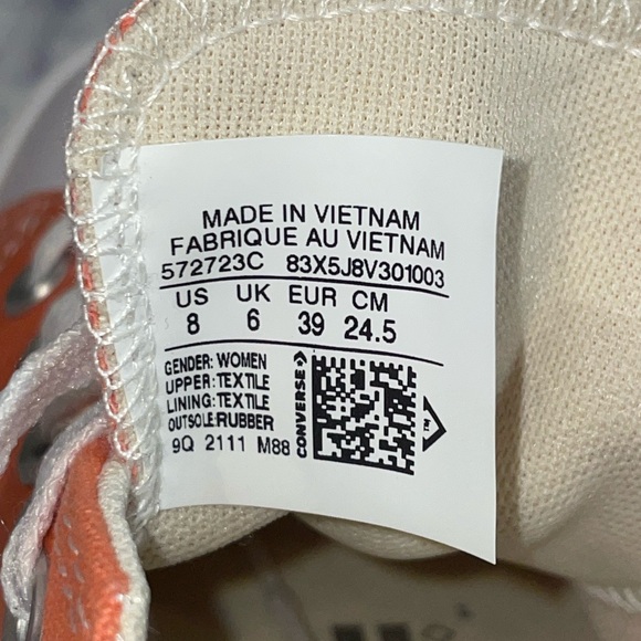 Converse Chuck Taylor All Star Move Platform 'Seasonal Bright Madder' SIZE 8 - Picture 9 of 9